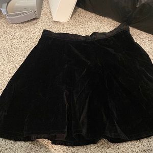 Rag and bone black velvet skirt